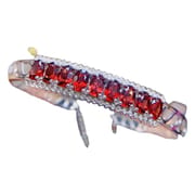 New on the new natural garnet bracelet 925 silver inlaid fire color good live tremolo supply wholesale