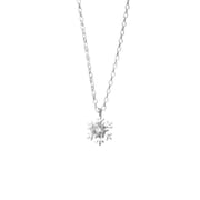 Po 999 Foot Silver Autumn and Winter New Snowflake Necklace Women's Korean-style Gentle Sweet Ins Style High-grade Necklace for Hair