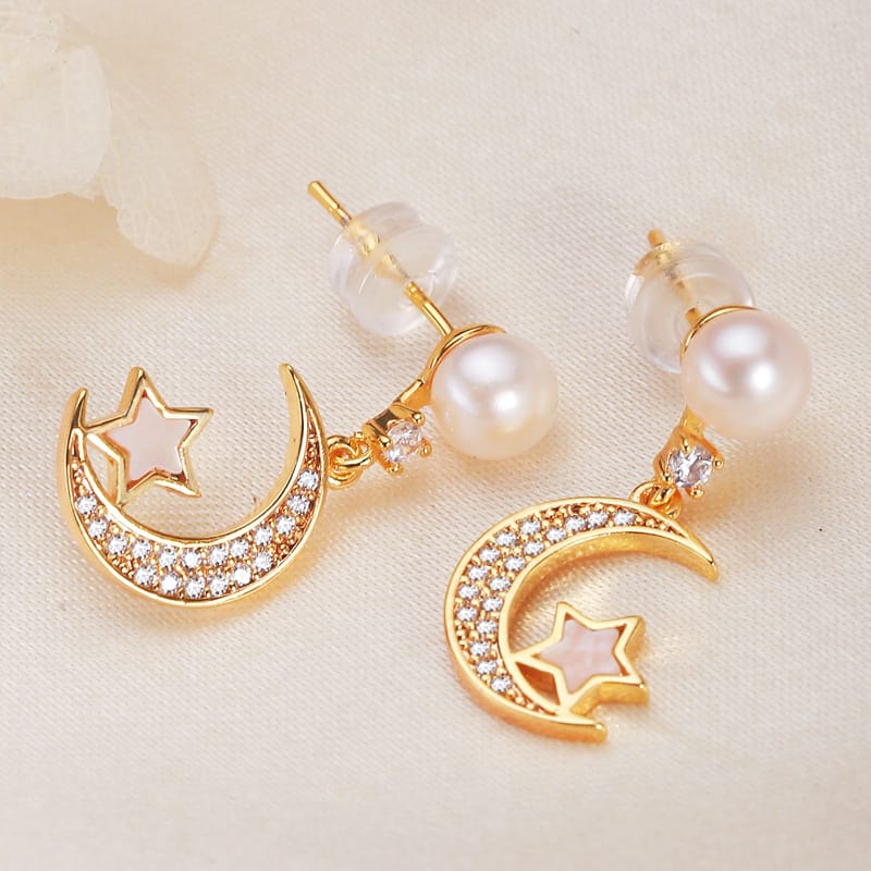 Freshwater Pearl Earrings s925 Silver Needle Fritillaria Earrings Advanced Sense to Send Girlfriends