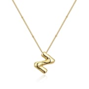 Hot Balloon Glow Letter Necklace Chubby Pendant Fashion Simple Clavicle Chain