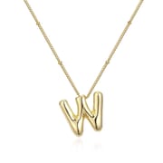 Hot Balloon Glow Letter Necklace Chubby Pendant Fashion Simple Clavicle Chain