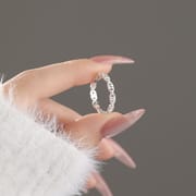 Po S999 Foot Silver Cross Hollow Ring Fashion Personality Simple Korean Style Elegant Design Geometric Bracelet Hair