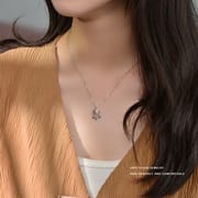 Bao S999 pure silver safety lock necklace light luxury new Chinese style national style national fashion niche design sense ethnic style necklace