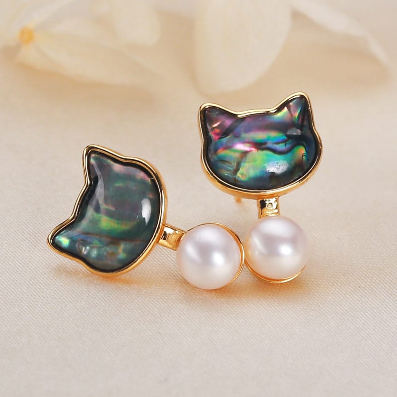 Freshwater Pearl Earrings s925 Silver Needle Fritillaria Earrings Advanced Sense to Send Girlfriends