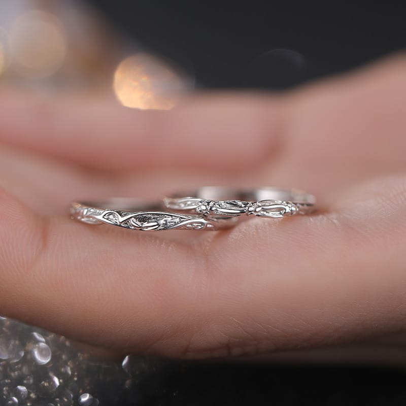 Abao 999 Pure Silver Candy Paper Texture Couple Rings Literary Valentine's Day Gift for Girlfriend Accessible Luxury Ring Delivery