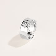 Cross-border Fashion S925 Sterling Silver Star Ring for Men and Women Can Wear Heavy Industry Irregular Design Ring