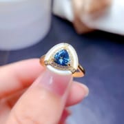 New 925 Silver Set Natural London Blue Topaz Set Wholesale Live Supply