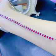Fresh and beautiful DIY natural ruby bracelet trembles live supply 925 silver fast hand Live supply wholesale