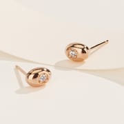 S925 sterling silver with zircon beans design fashion earrings 