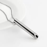 528 Hertz Meditation Whistle Mindfulness Pendant Stainless Steel Vacuum Necklace Adjust Breathing Relieve Anxiety Spot