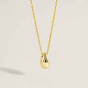 S925 Sterling Silver Necklace Vintage Fashion Elegant Simple Water Drop Pendant Women Necklace Clavicle Chain Jewelry Trendy