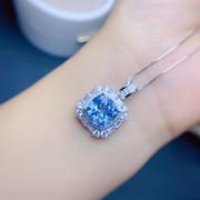 Fashion new natural Swiss Lantopa pendant heart 10*10mm ladies pendant 925 silver live wholesale