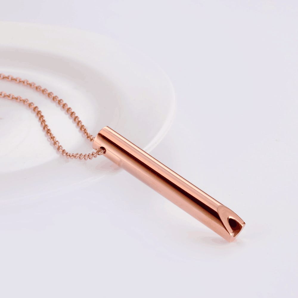 528 Hertz Meditation Whistle Mindfulness Pendant Stainless Steel Vacuum Necklace Adjust Breathing Relieve Anxiety Spot