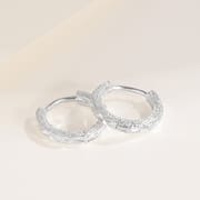 Cross-border fashion S925 sterling silver gypsophila plain circle frosted ear buckle women's gentle temperament high-end earrings
