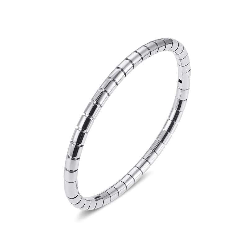 Simple and elegant style golden bamboo titanium steel plain bracelet ins Net red with solid stainless steel jewelry wholesale
