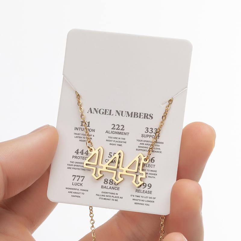 2024 Women's New Arrival Angel Lucky Numbers Pendant Necklace Fashion 000-999 Stainless Steel Vintage Necklace