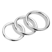 S999 pure silver basic plain ring glossy ring female niche design versatile simple ring female