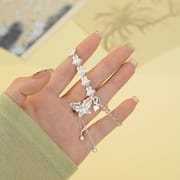 S999 Foot Silver Butterfly Bracelet New Chinese Style Antique Super Fairy Temperament All-match Niche High-end Style Bracelet