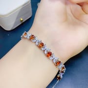 Natural citrine bracelet wholesale 925 silver citrine ladies Bracelet 4*6 Luxury Luxury Luxury High sense