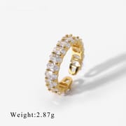 Ins style high-end feeling female national style ring does not fade zircon ring opening retro ring ring wholesale