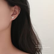 Aobao S999 pure silver exquisite fashion light luxury butterfly stud earrings versatile commuter niche design sense ear piercing earrings