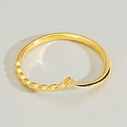 Sterling Silver s925 Micro-set Shining Zirconium V Ring Women's Wish Hot Sale Light Luxury Simple new Style