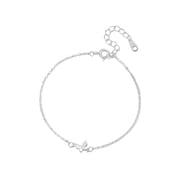 Po S999 Silver Butterfly Bracelet Women's Light Luxury Niche Design Fresh and High-end Girlfriend Bracelet for Hair