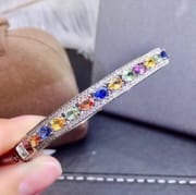 Bracelet Natural Color Sapphire Popular Style Live Supply Color Treasure
