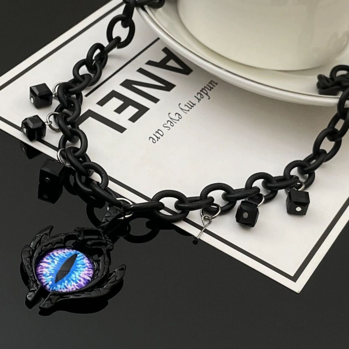 Cross zircon non-fading titanium steel necklace men's all-match high-end sense Cuban chain personality niche neck chain necklace