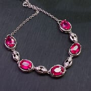 Live delivery ruby bracelet 925 silver women's cross-border e-commerce one-piece delivery