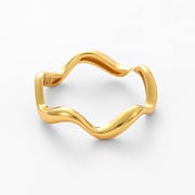 Cold Style Stacked Open-mouth Ring Food Finger Ring 925 Sterling Silver Wave Cross-border High-end Style Jewelry