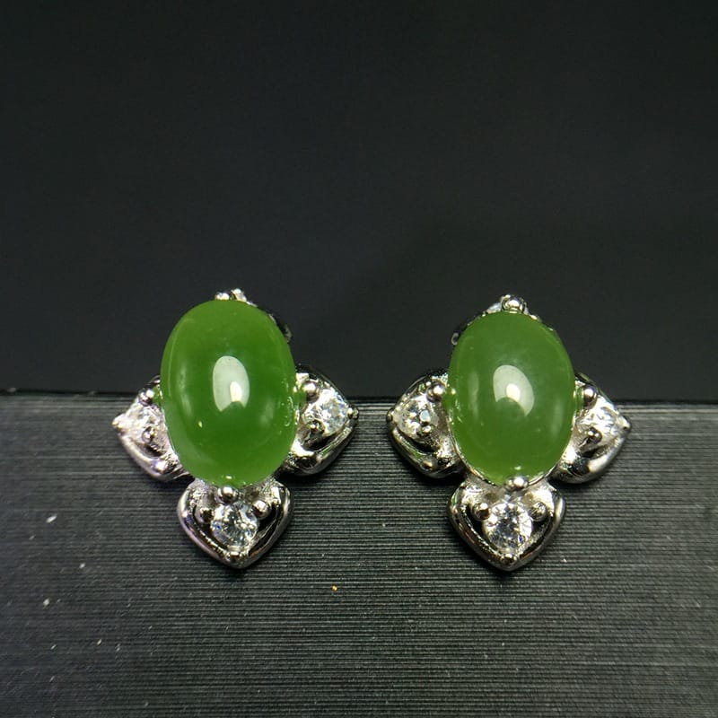 925 silver inlaid natural Jasper earrings welcome peer comparison