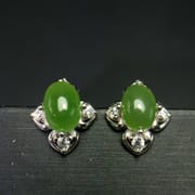 925 silver inlaid natural Jasper earrings welcome peer comparison