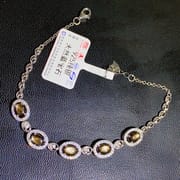 Natural Starlight sapphire bracelet trembles live supply 925 silver chain Star line Sapphire wholesale with extended chain