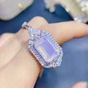 European and American fashion Natural amethyst pendant 10*14mm ladies pendant necklace 925 silver wholesale live trembles
