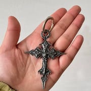Amazon Cross-border Personality Retro Gothic Cross Skull Pendant Necklace European and American Fashion Exaggerated Pendant