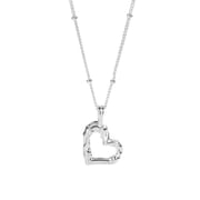 S925 sterling silver personalized vine love necklace female texture irregular heart-shaped clavicle chain tide