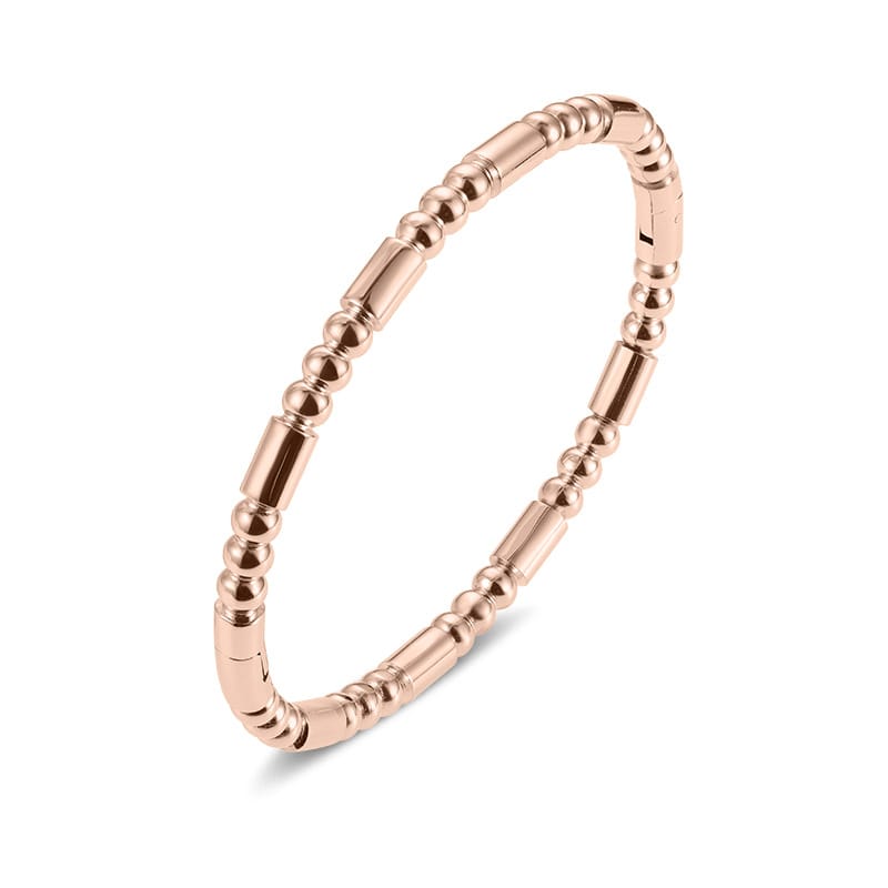 Simple and elegant style golden bamboo titanium steel plain bracelet ins Net red with solid stainless steel jewelry wholesale