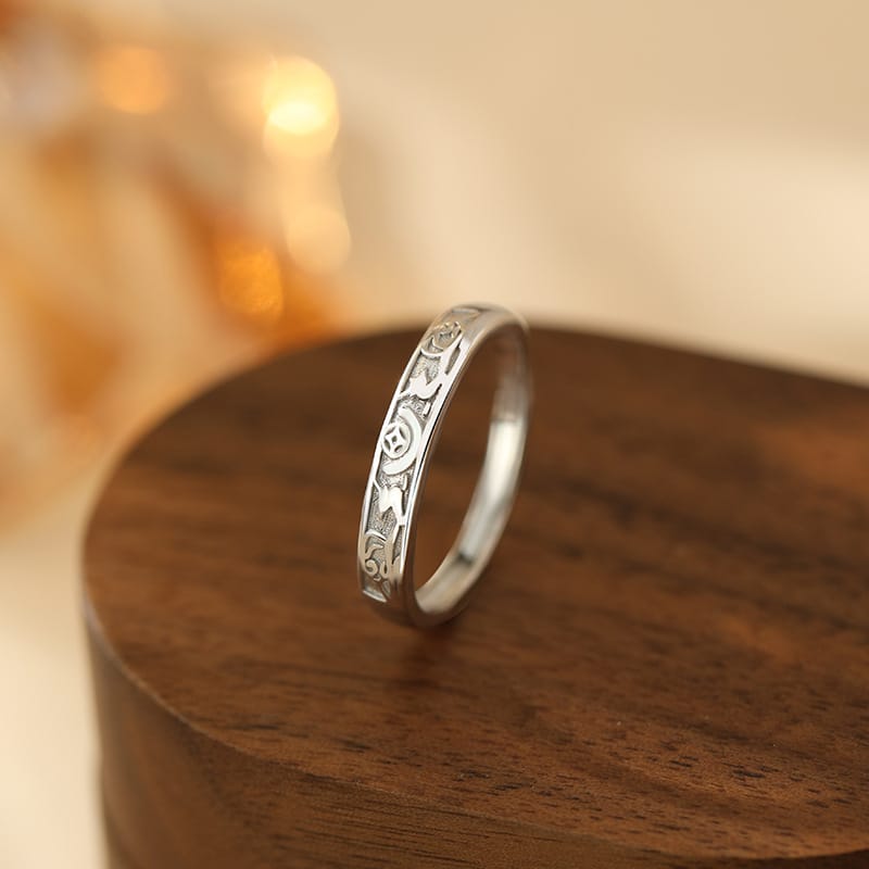 Po S999 Foot Silver Guofeng Swiss Beast Pixiu Ring Women's Light Luxury New Chinese Style National Fashion Cute God Beast Ring for Daifa