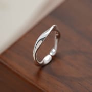 Po S999 Foot Silver Mobius Ring Very Simple Geometric Artistic Cold Temperament Niche Jewelry