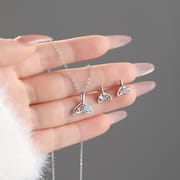 Original Po S999 Foot Silver Sunseeker Whale Tail Series Sweet Niche Fresh Temperament Han Feng Clavicle Chain Daifa
