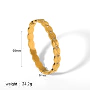 European and American-style light luxury bracelet six-pointed star buckle bracelet 18K gold stainless steel inlaid zirconium bracelet high-grade bracelet for women