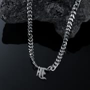 Cross-border Hot Selling Stainless Steel English Alphabet Pendant Necklace ins Cuban Hip Hop Fashion Street New Product