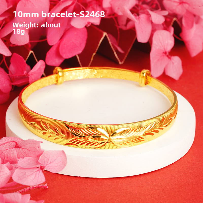 Shajin Bracelet Gymophila Ladies High-end Jewelry Imitation Gold Bracelet Long-standing Copper Bracelet Simulation Accessories