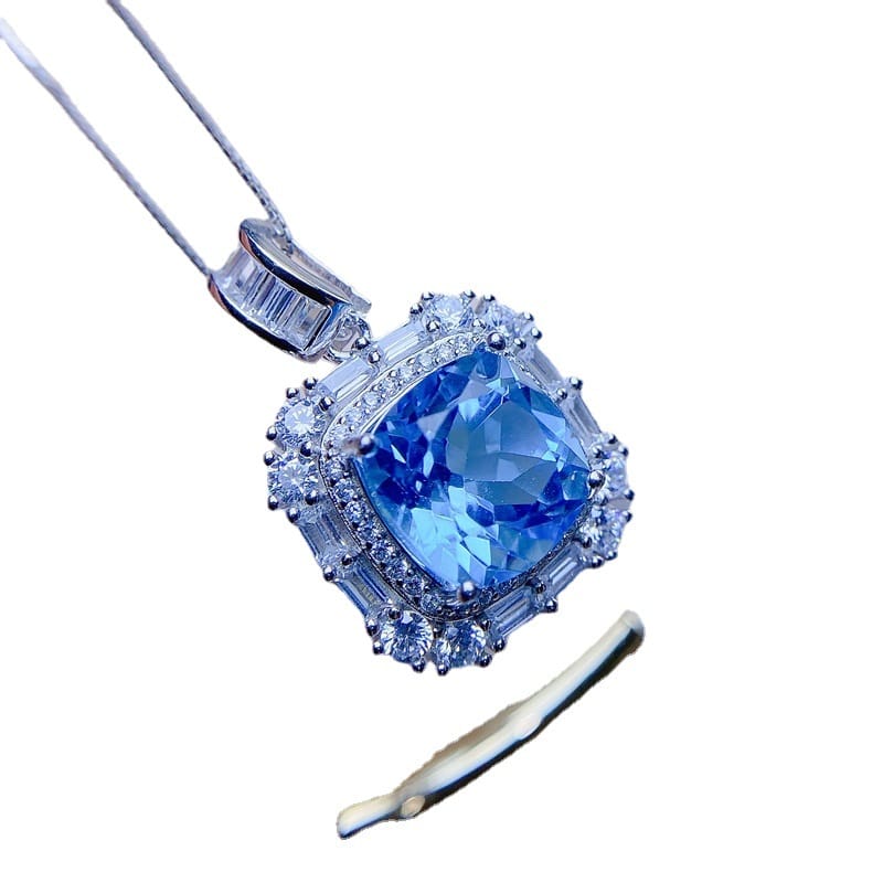 Fashion new natural Swiss Lantopa pendant heart 10*10mm ladies pendant 925 silver live wholesale