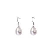 S925 sterling silver retro style water drop pearl earrings high-grade earrings niche design temperament earrings