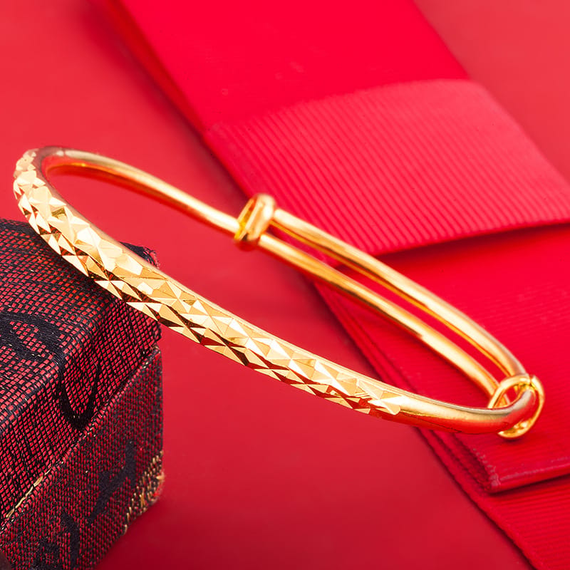 Shajin Bracelet Gymophila Ladies High-end Jewelry Imitation Gold Bracelet Long-standing Copper Bracelet Simulation Accessories