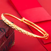 Shajin Bracelet Gymophila Ladies High-end Jewelry Imitation Gold Bracelet Long-standing Copper Bracelet Simulation Accessories