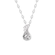 Po 999 Sterling Silver Bags High-grade Light Luxury Niche Necklace Women's Birthday Gift for Friends