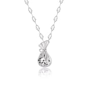 Po 999 Sterling Silver Bags High-grade Light Luxury Niche Necklace Women's Birthday Gift for Friends